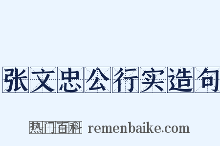 张文忠公行实造句是什么意思的图片